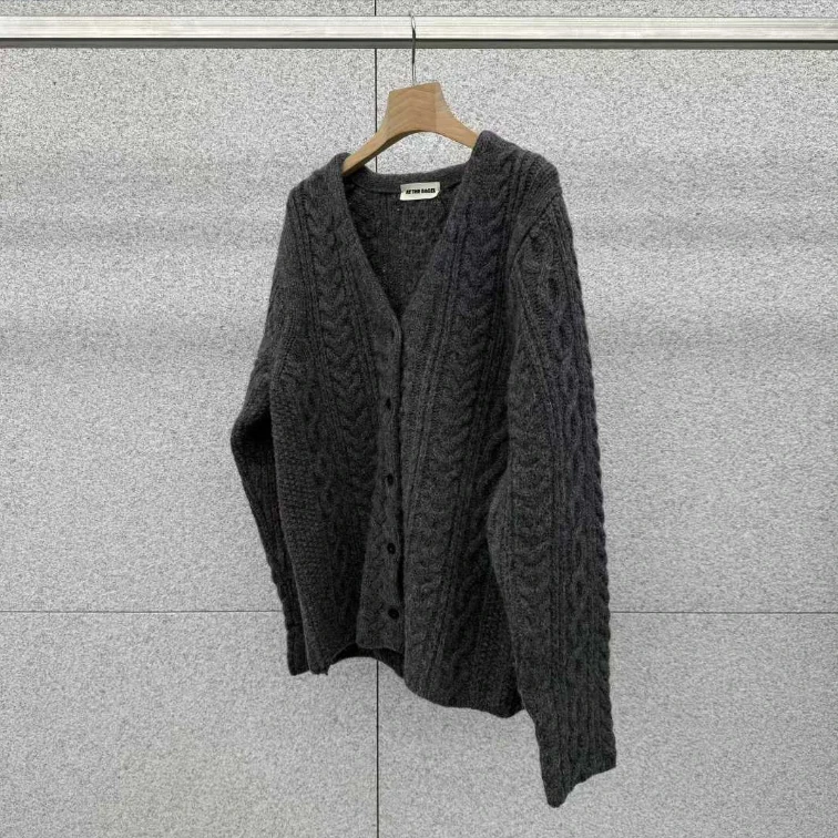 【非凡领域】韩国东大门正品/NO退/AT/麻花V领开衫/5082601