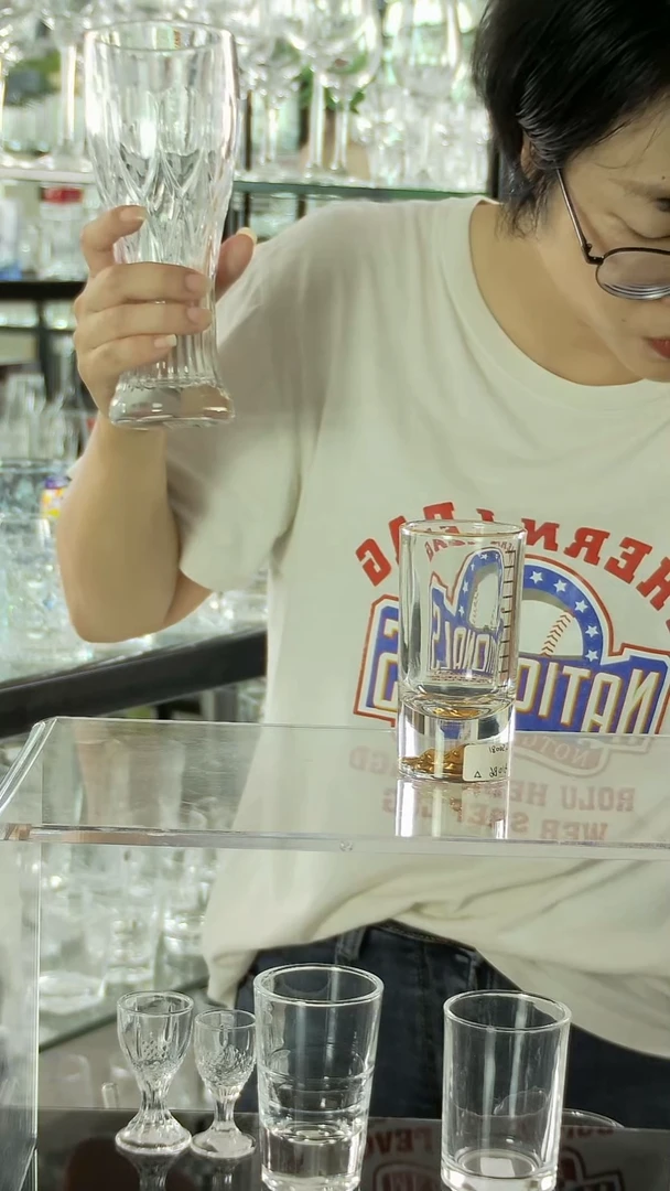水晶玻璃平底款GS0081白酒杯1个
