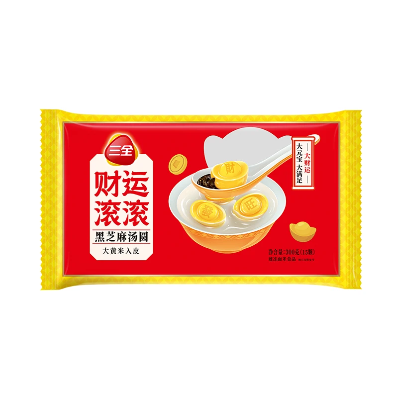 三全财运滚滚黑芝麻汤圆300g/袋