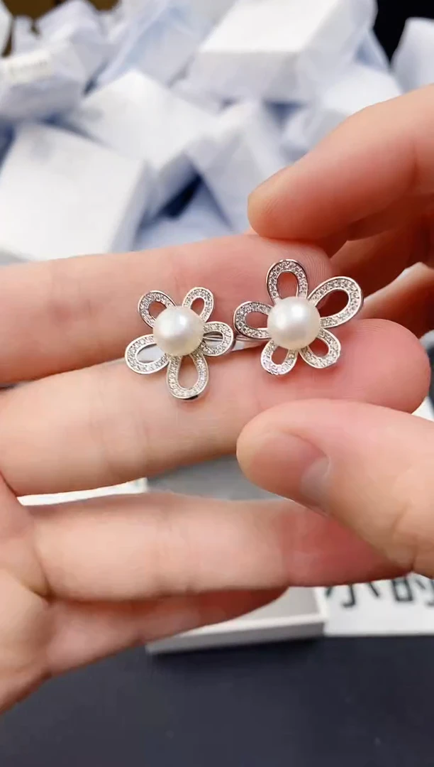 未镶嵌耳饰淡水珍珠ED1020