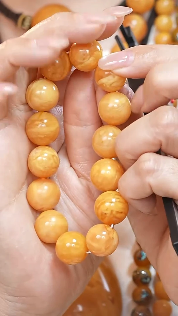 蜜蜡颈饰未镶嵌5794天然蜜蜡珠宝奇石云端妖孽石膏蜡全部保真