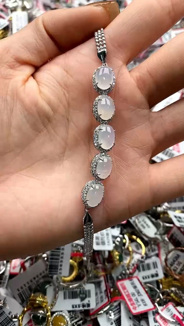 【闪购商品】翡翠戒指银S925镶嵌44444444    2