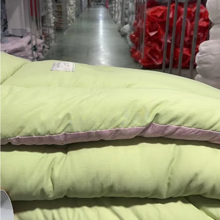 7A双拼贴布抗菌冬被-双拼绿单人加厚150*200六斤