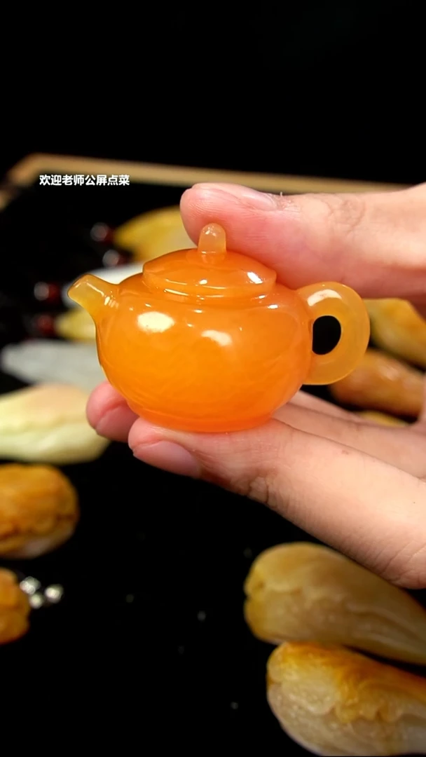 印尼石茶壶手把件