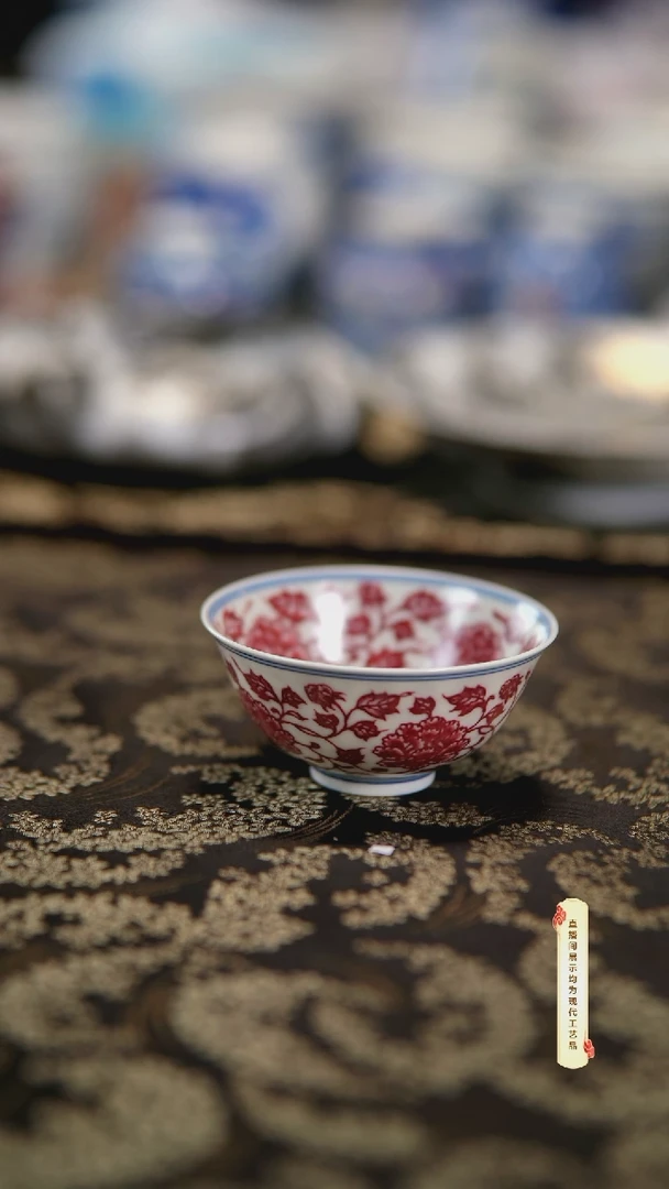 杯子陶瓷杯子陶瓷景德镇柴窑手绘柴窑茶具对杯U132