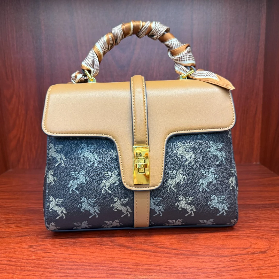 【悦悦专属】2025 拉链暗袋扣式防刮斜挎包单根手拎包-008