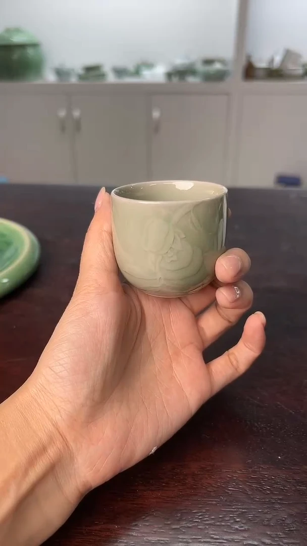 龙泉云间青瓷小米茶器