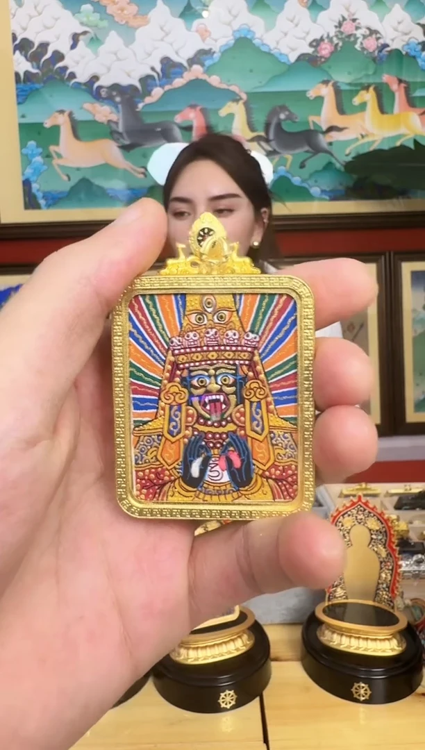 吊坠扎老师-热贡纯手绘周毛