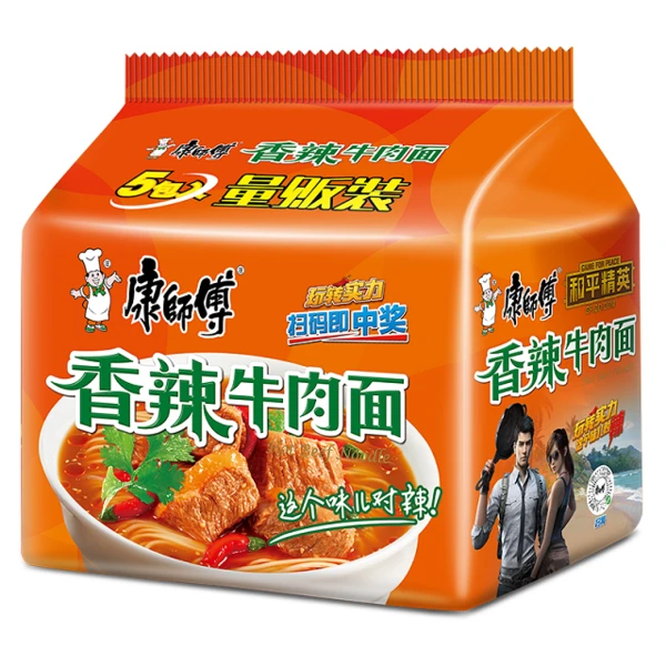 康师傅香辣牛肉面香辣牛肉味 540g(108g*5袋*1包)