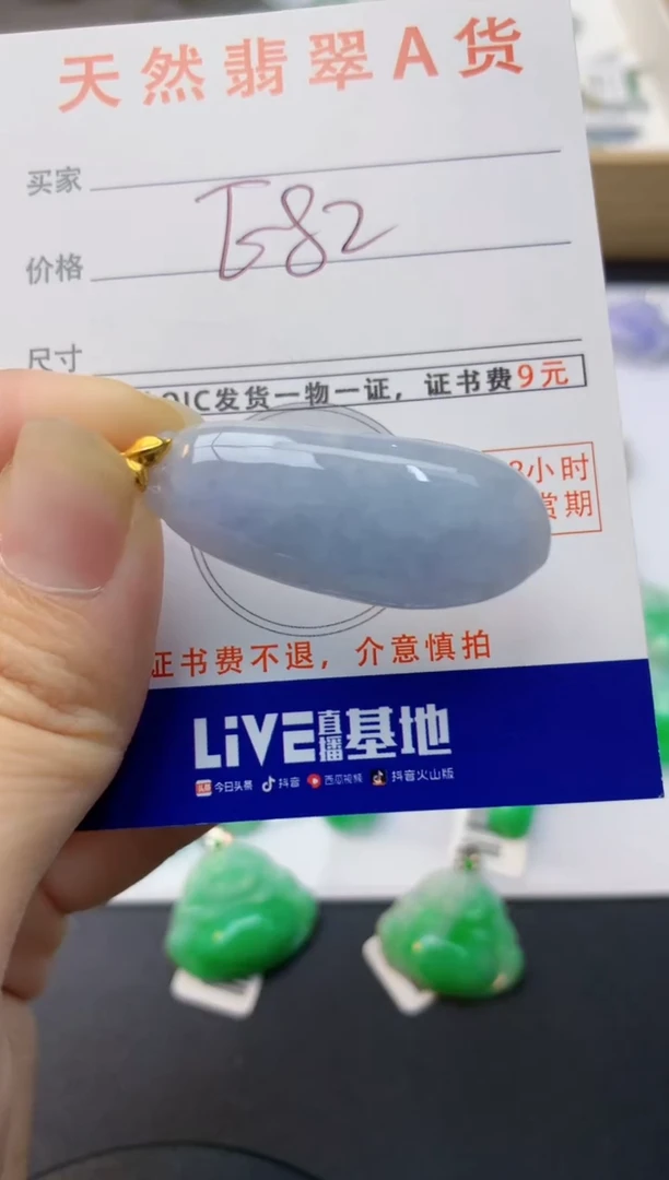 颈饰18K金镶嵌翡翠天然缅甸A货翡翠