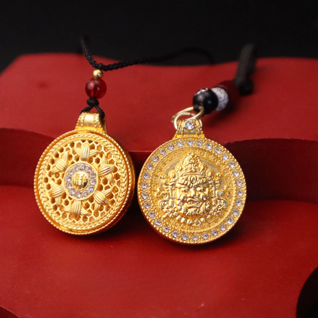 五台山手作.八宝罗盘黄財开運纳福驾车钥匙扣挂件驾车个人用品