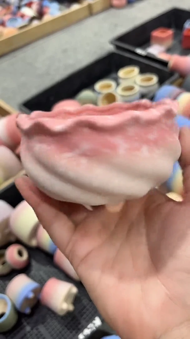 麦饭石粗陶多肉花盆口径9*5