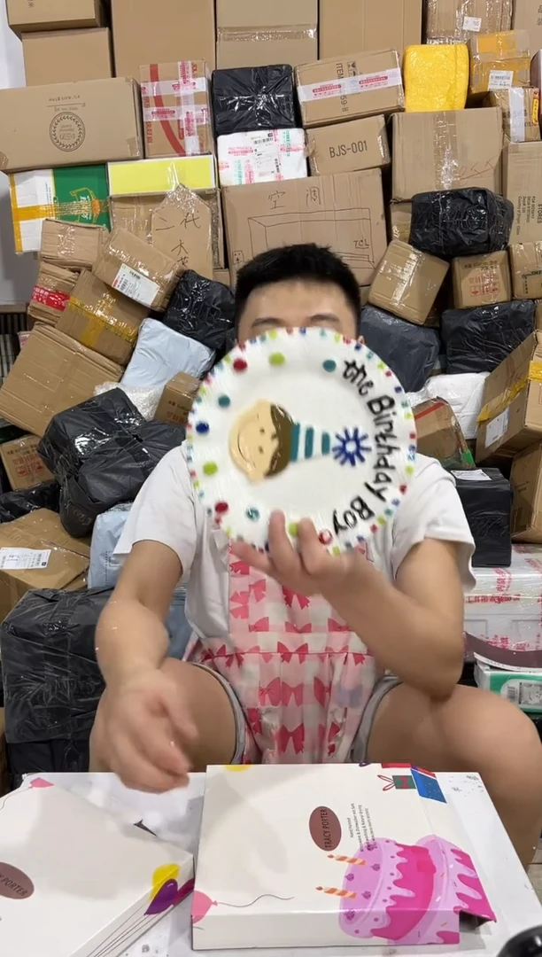 瓷片原盒B款男孩盘子