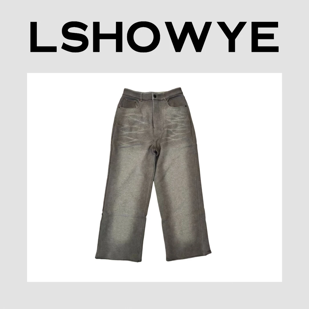 LSHOWYE｜仿牛仔做旧洗水长裤K280