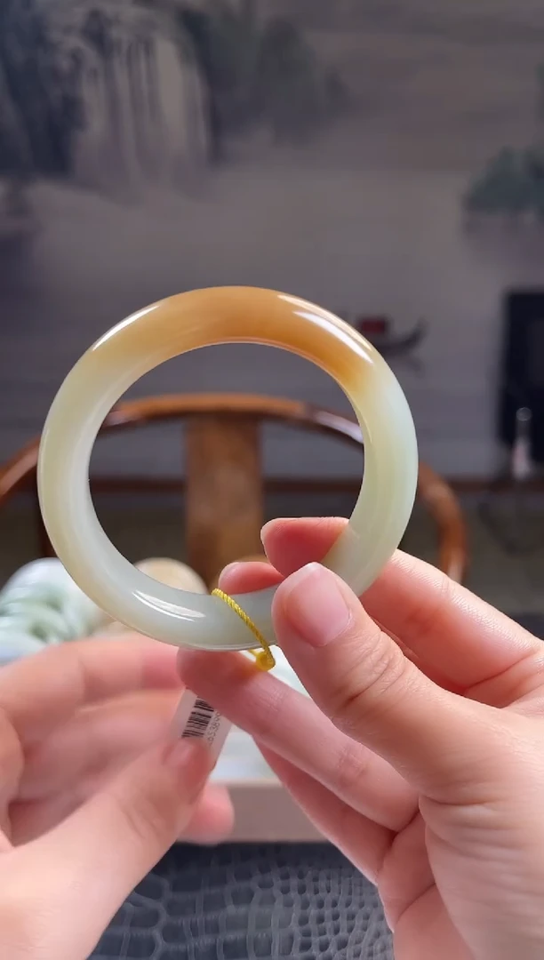 未镶嵌手镯和田玉54+圈口8993