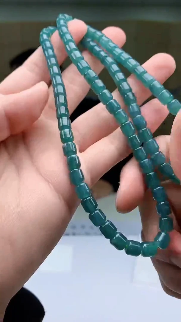 【闪购商品】定制翡翠未镶嵌5152bb-毛货珠链73