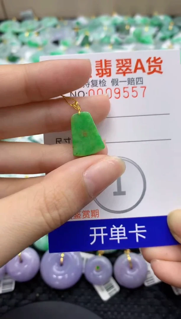 翡翠18K金镶嵌颈饰1111111111111