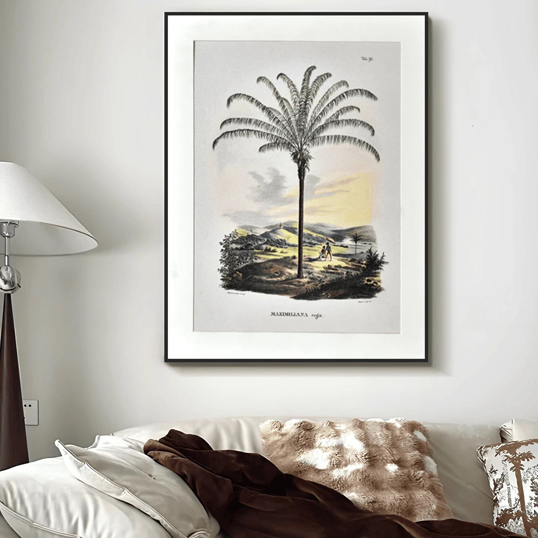 S5288-风风客厅餐厅酒店玄关植物挂画树4050