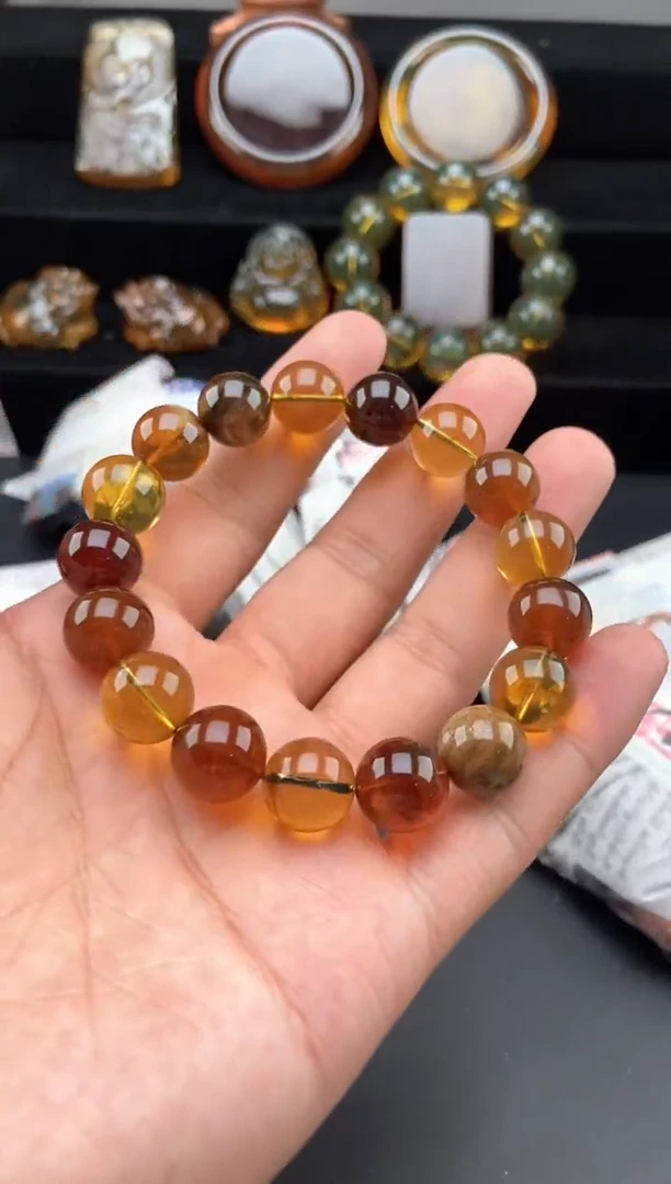 手链琥珀未镶嵌多宝手串