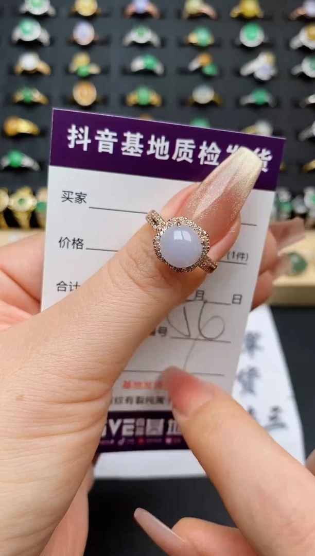 翡翠戒指银S925镶嵌................