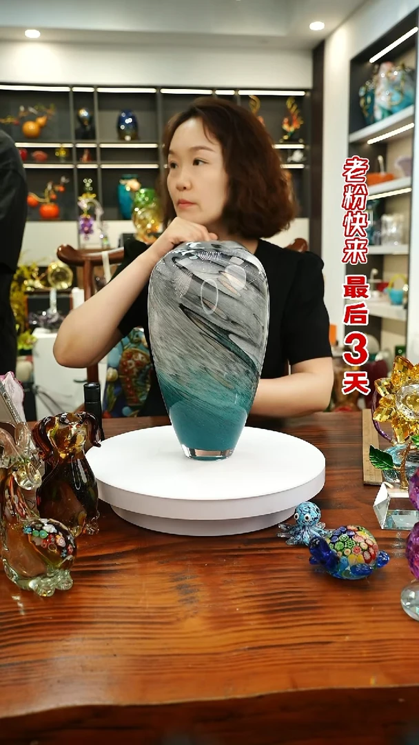 琉璃手工艺品外贸尾货花瓶048  m105