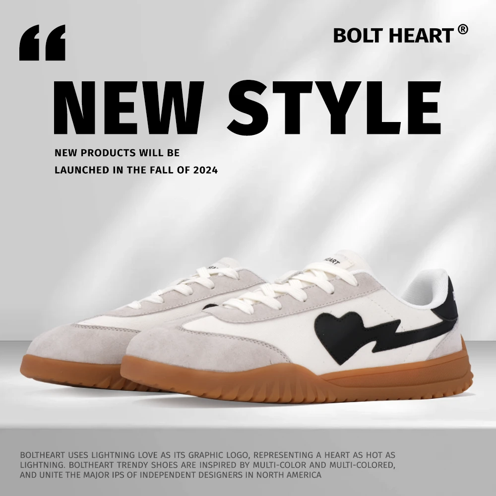 【起司】BOLT HEART新款复古小众潮鞋男女同款百搭潮流经典德训鞋
