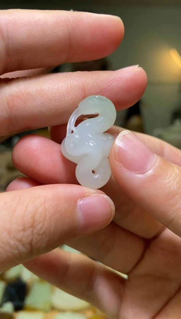 未镶嵌和田玉挂件新疆和田玉如意设挂件 腰缠万贯