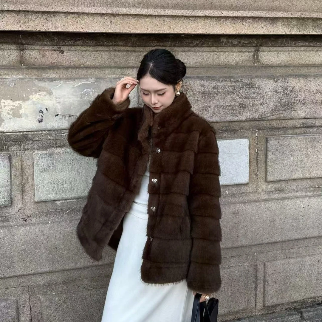 【8238】贝#时尚百搭保暖毛毛外套