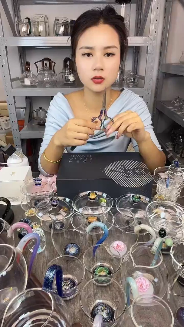 手工艺品玻璃禾器 剪刀