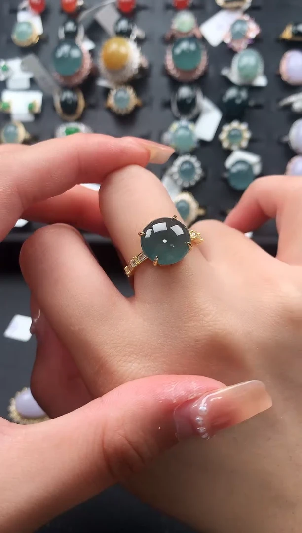 【闪购商品】翡翠戒指银S925镶嵌521414