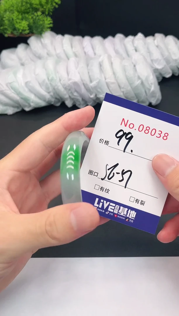 未镶嵌手镯翡翠8038