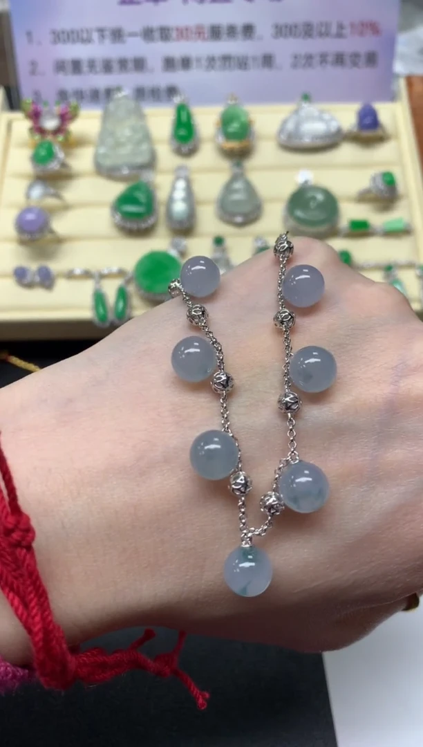 【闪购商品】翡翠手链18K金镶嵌手链|8000+800