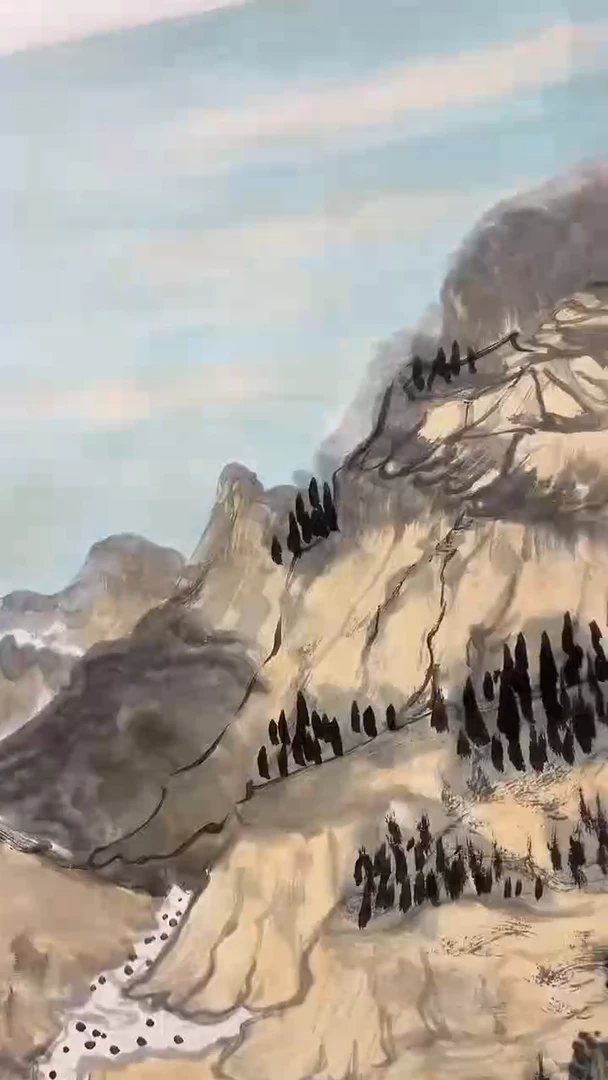 国画李纲-8平尺-山水国画