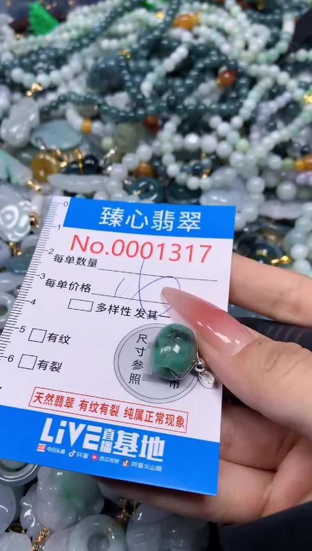 【闪购商品】翡翠颈饰未镶嵌含绳0001317