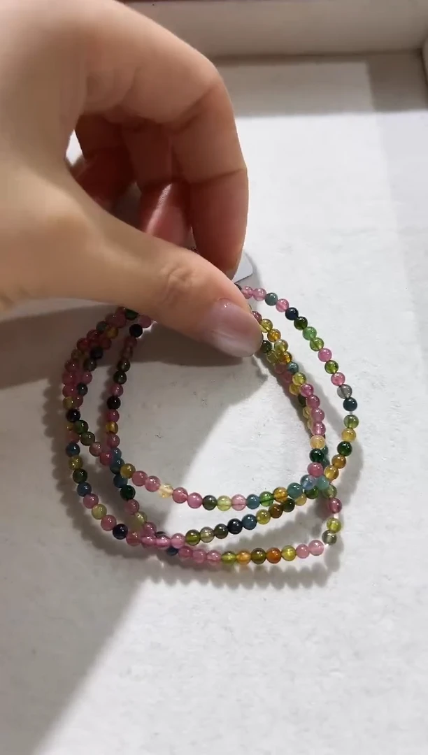 手串未镶嵌碧玺MJJZBXL3878碧玺手串多圈多样性发一