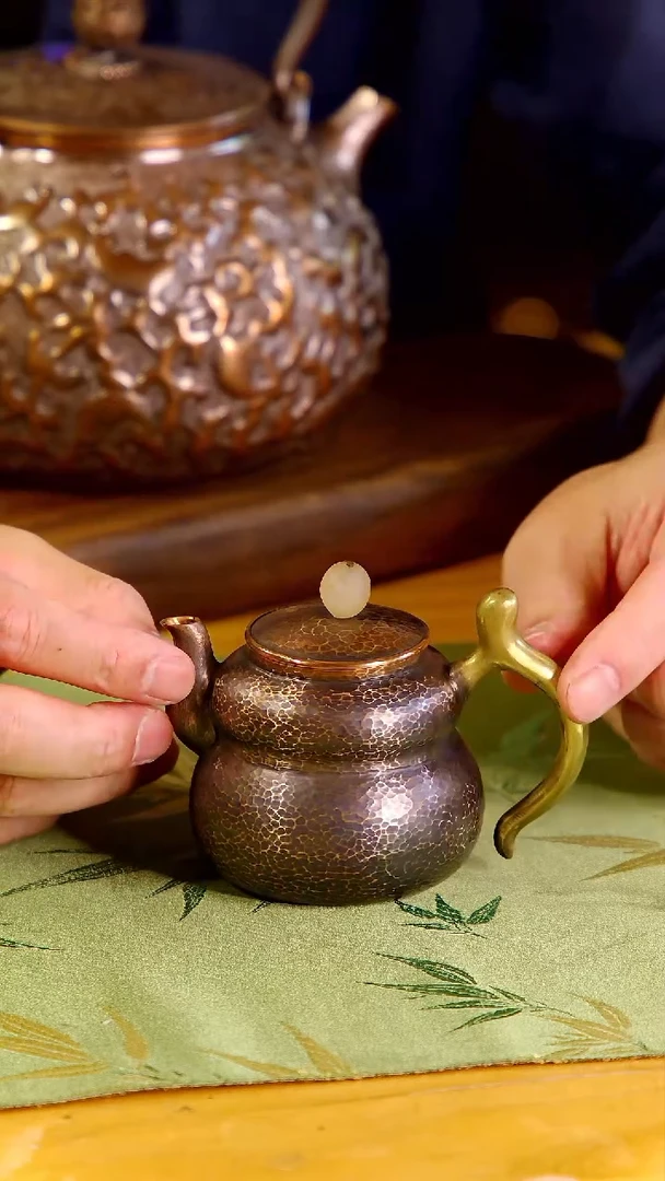 紫铜复古葫芦冲泡壶