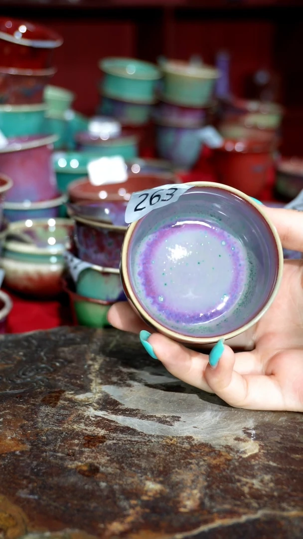 摆件精品窑变钧瓷茶器