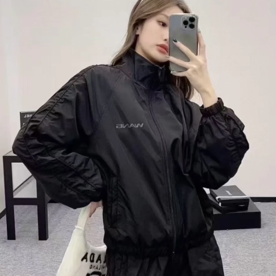 未使用 ALEXANDER WANG 汤/TP033239/褶皱接缝设计 夹克外套