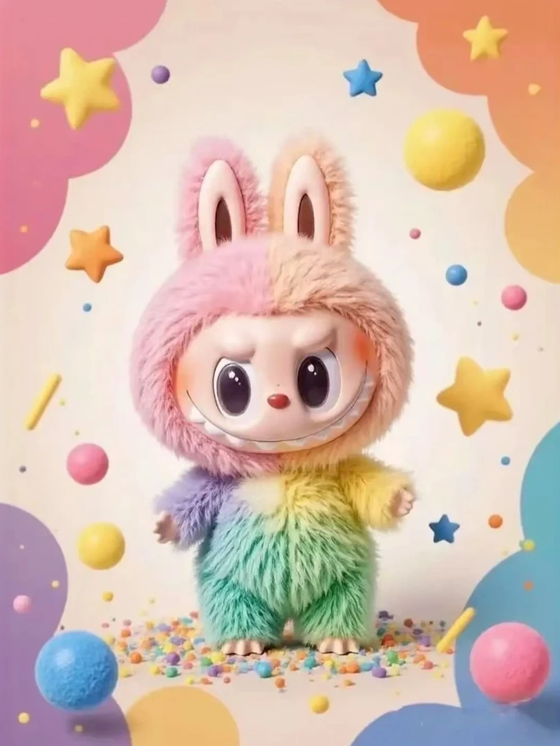 【高品质+国版+礼盒】四代布布泡泡系列派对潮玩搪胶书包挂件女孩