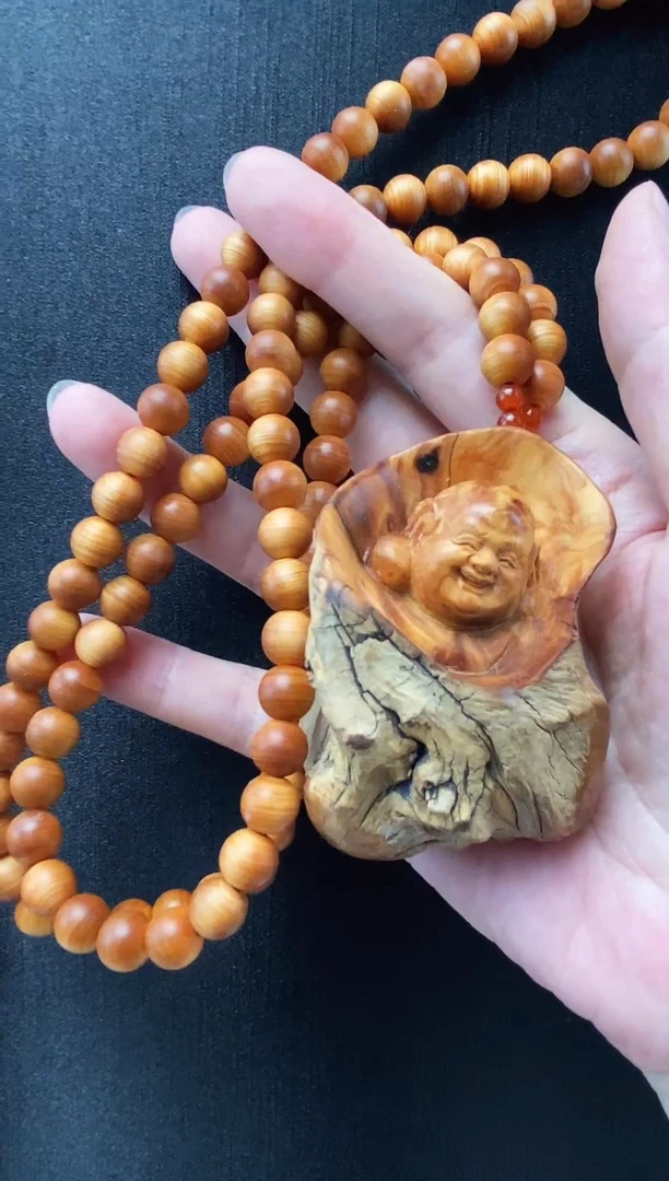 非金属木质佛公项链