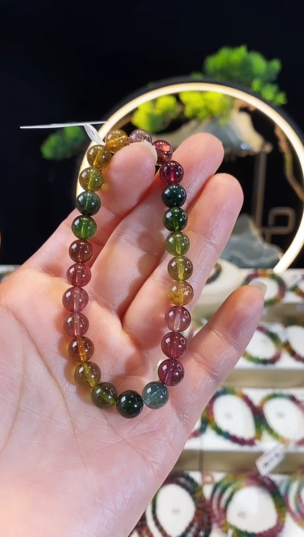 【闪购商品】碧玺手串未镶嵌G2418素圈颜色微差