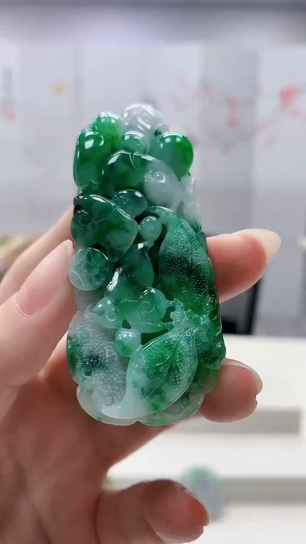 未镶嵌定制翡翠5123ry-毛货挂件18