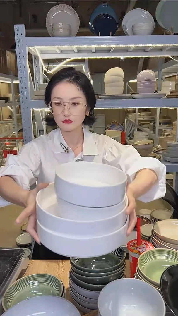 瓷215平外贸尾货高温釉下彩陶瓷餐具默认微瑕