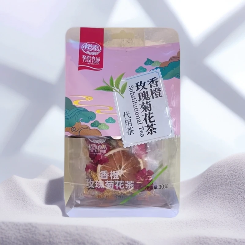 裕泰香橙玫瑰菊花茶30克混合类代用茶橙片黄菊花冻干重瓣红玫瑰