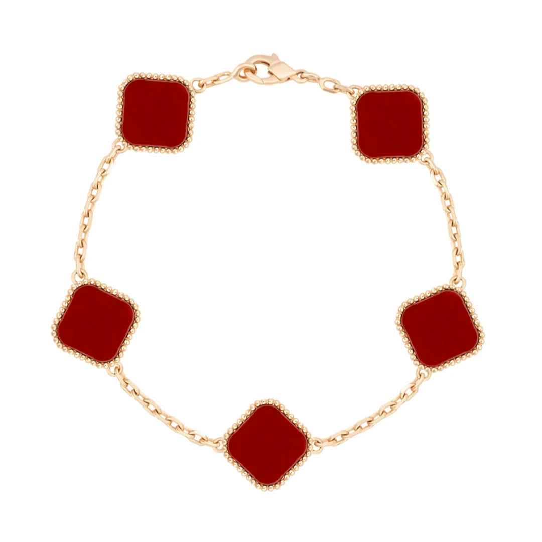 L五花四叶幸运草百搭手连丝巾