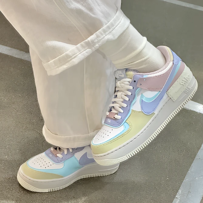 耐克NIKE女鞋AF1空军一号运动鞋百搭休闲鞋板鞋马卡龙CI0919-106