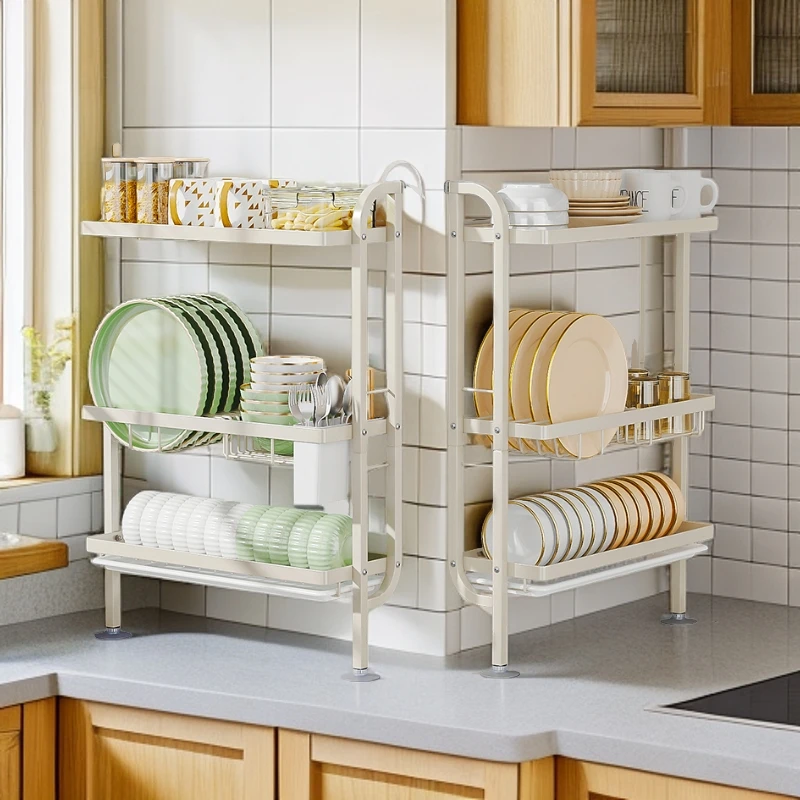 免打孔沥水碗架壁挂式多功能碗碟杯筷收纳架厨房碗碟沥水架家用