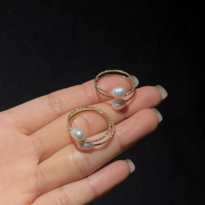 【缺货】淡水无核珍珠戒指多样性发一 5-6mm YYZ0002