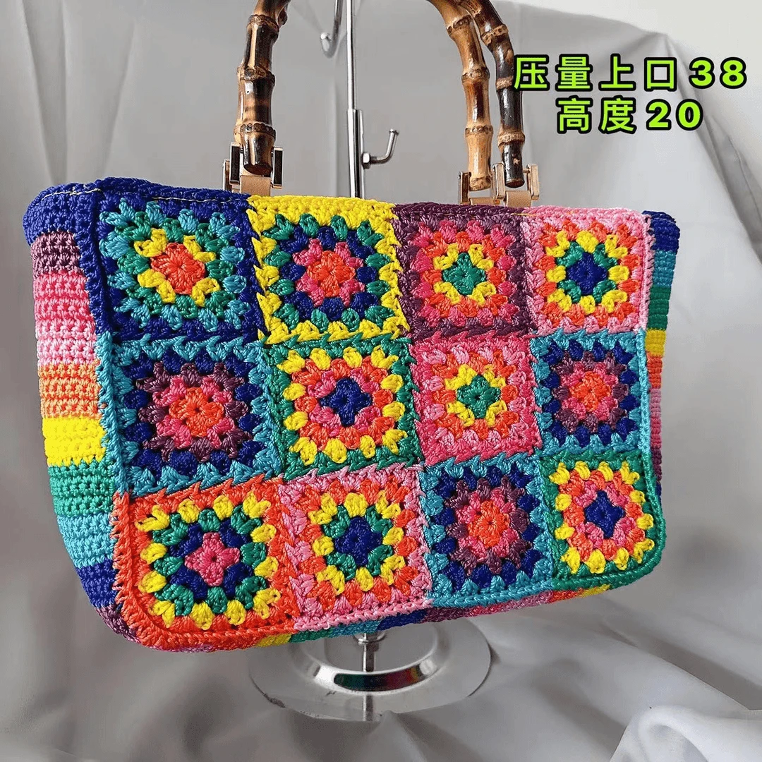 【工厂直销】繁花似锦--重工打造手工钩织高奢手拎包
