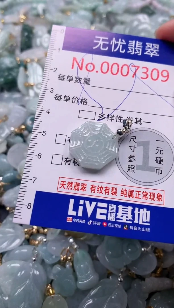 吊坠(不含链)未镶嵌翡翠7309